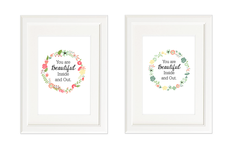 Free Printable You Are Beautiful