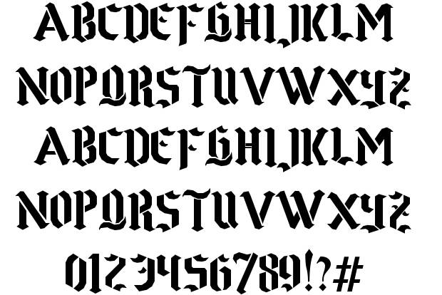 14 Gothic Stencil Font Images