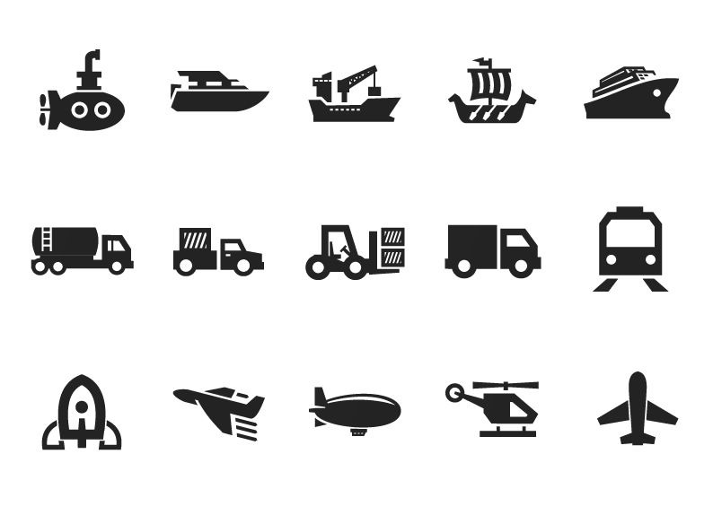 Free Vector Transportation Icons