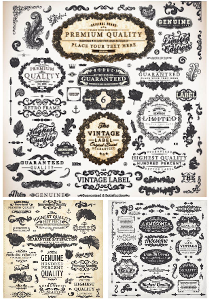 Free Vintage Vector Design Elements