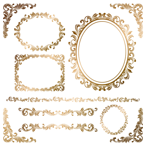 Gold Border Vector Free