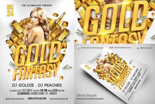 Gold Flyer Templates Gold Flyer Templates