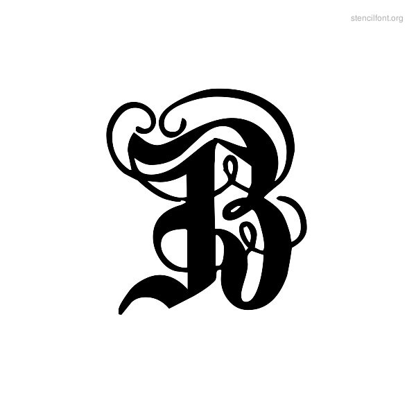 Gothic Calligraphy Letter B