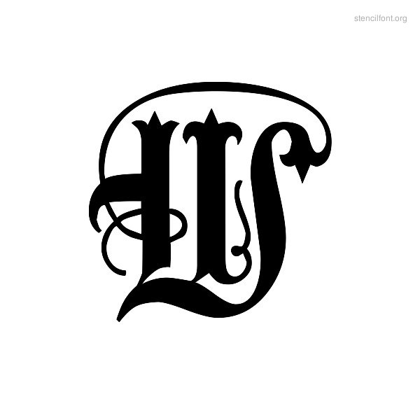 Gothic Calligraphy Letter W