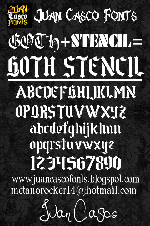 Gothic Old English Stencil Font