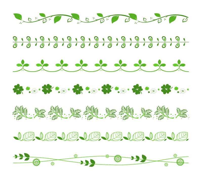 Green Flower Border Vector