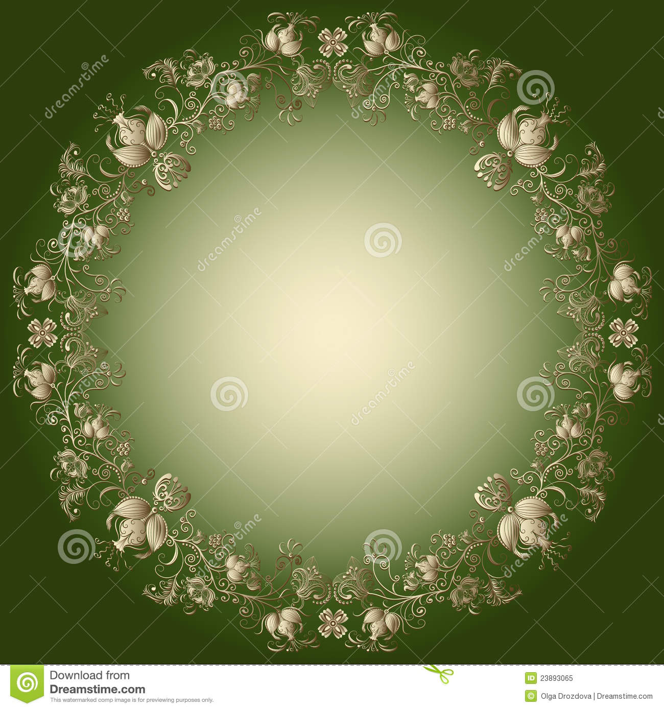 Green with Gold Frame Green with Gold Frame