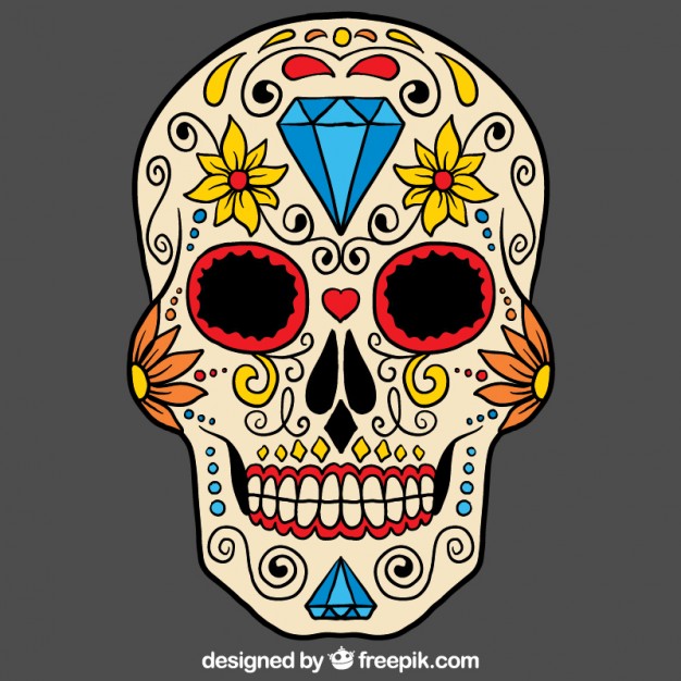 Hand Drawn Sugar Skull