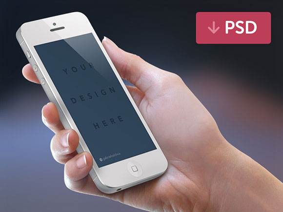 Hands Holding iPhone Psd Free