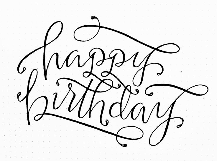 Happy Birthday Lettering