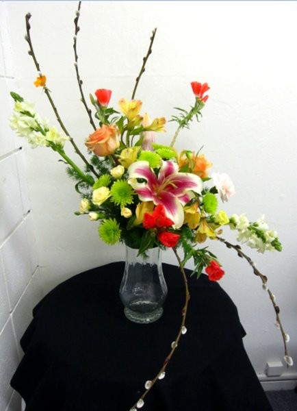 Ikebana Flower Arrangement Design