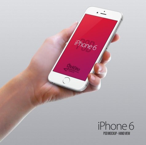 iPhone 6 Hand Mockup PSD