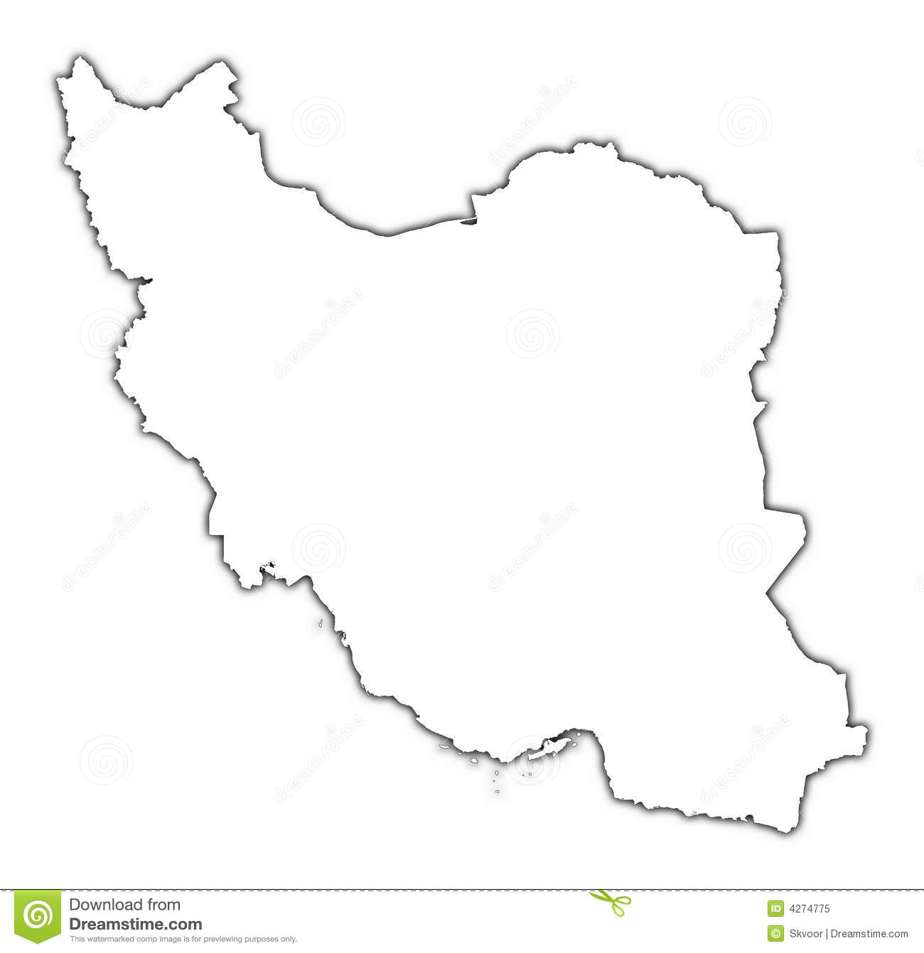 Iran Map Outline