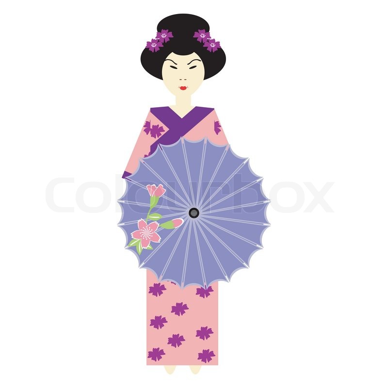 Japanese Girl with Umbrella