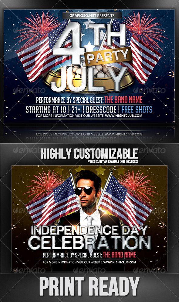 July 4th Flyer Templates Free