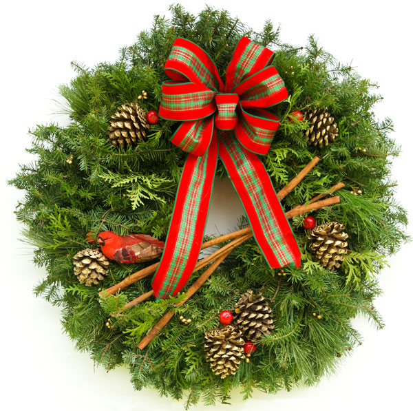 Live Country Christmas Wreath