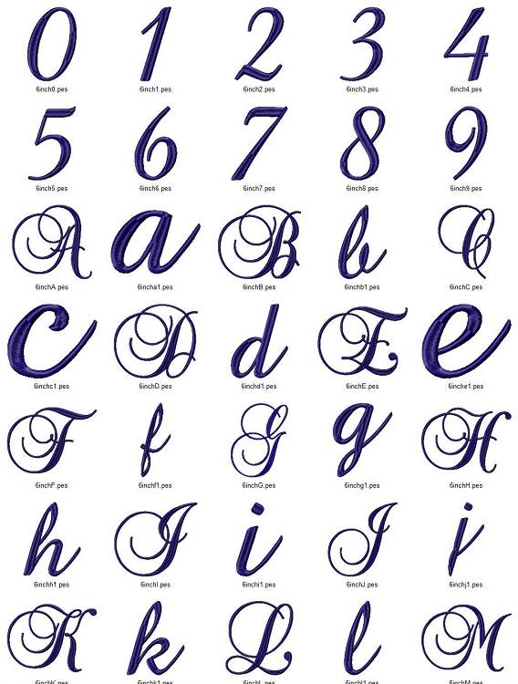 Machine Embroidery Script Fonts Machine Embroidery Script Fonts