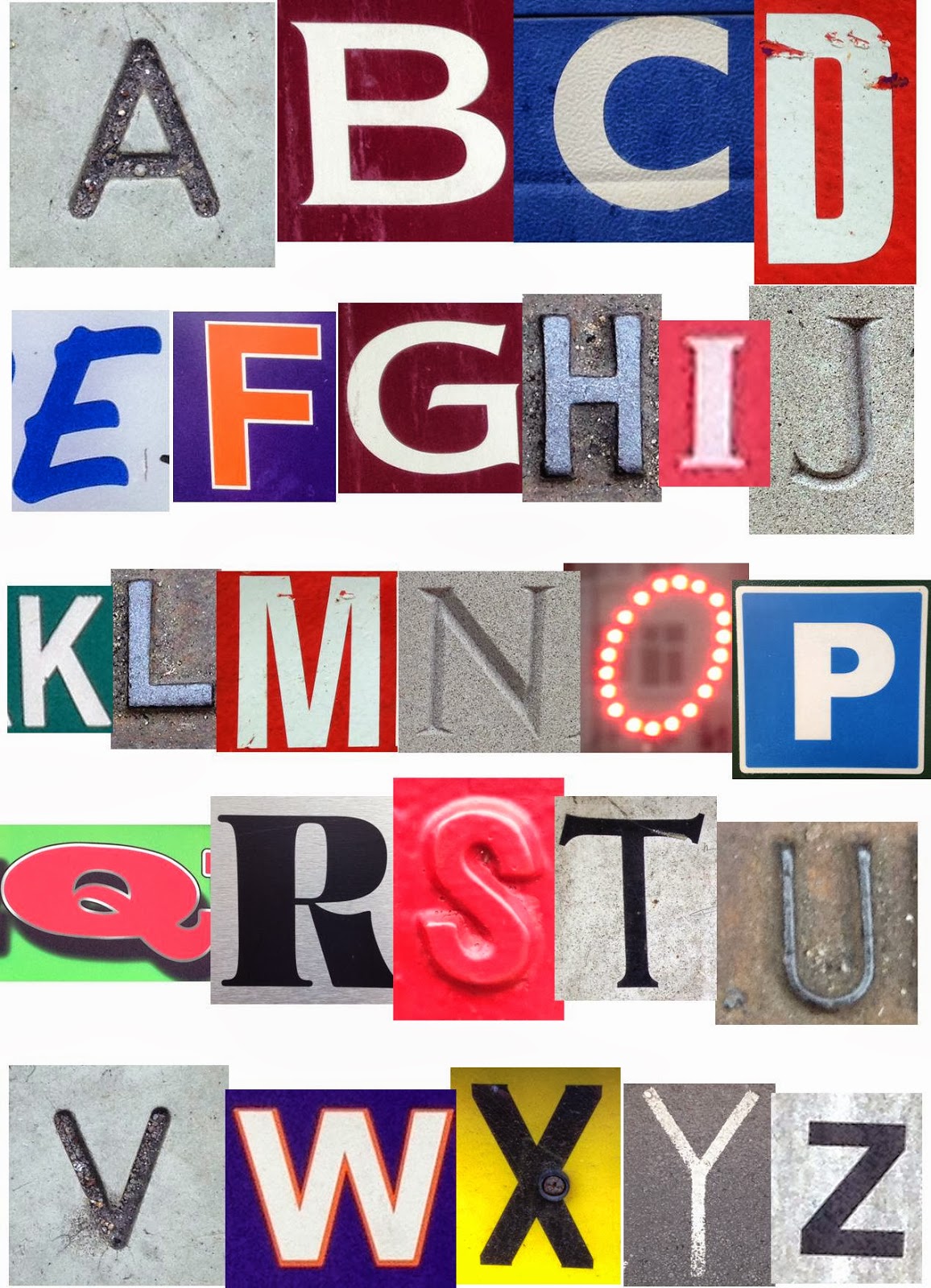 Magazine Cut Out Letters Font