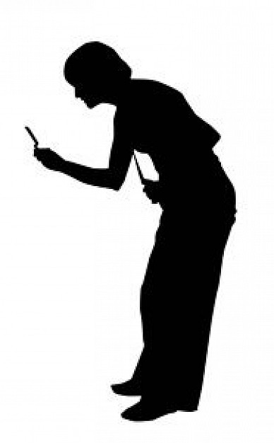 clipart silhouette phone - photo #42