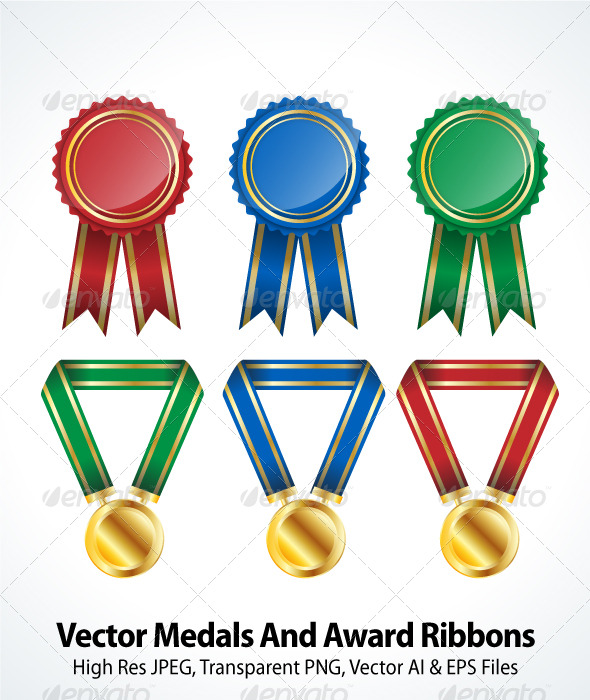 Medal Ribbon Award Vector Medal Ribbon Award Vector