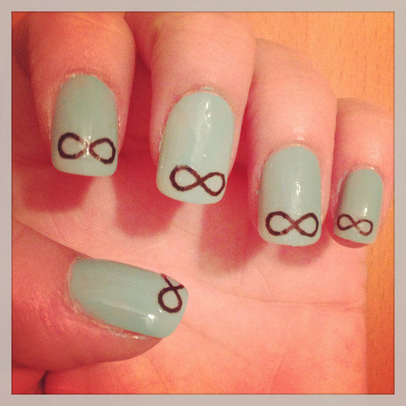 Nail Designs with Infinity Signs