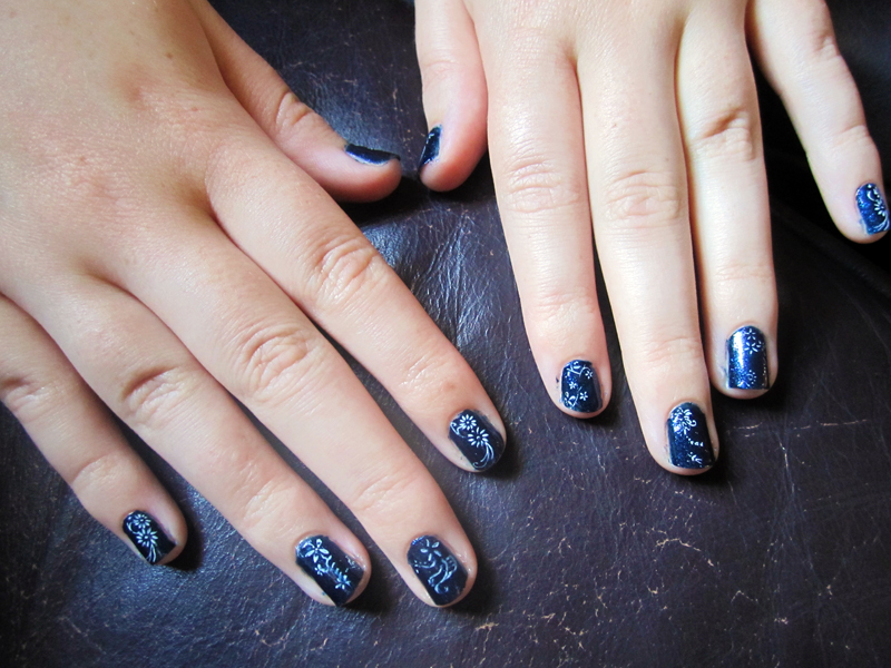 Navy Blue Nail Art Navy Blue Nail Art