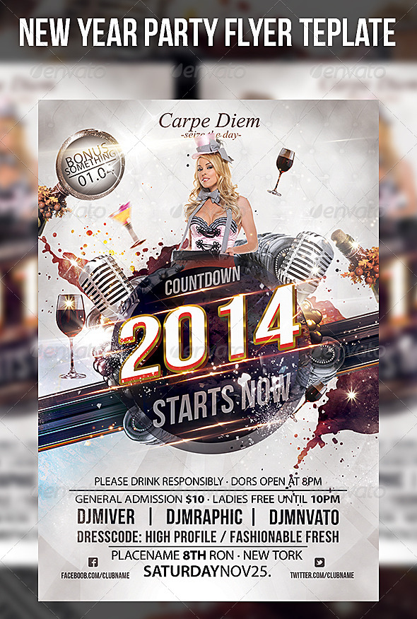 New Year's Flyer Templates Free