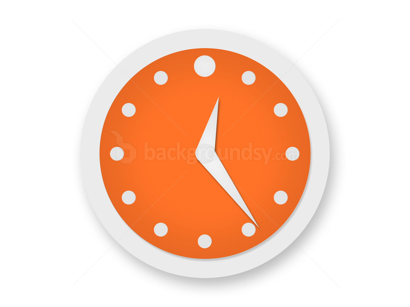 Orange Clock Icon