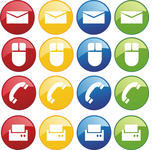 Phone Fax Email Icons