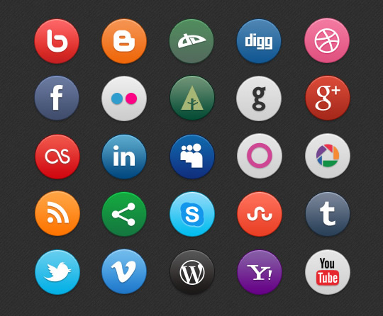 Popular Social Media Icons