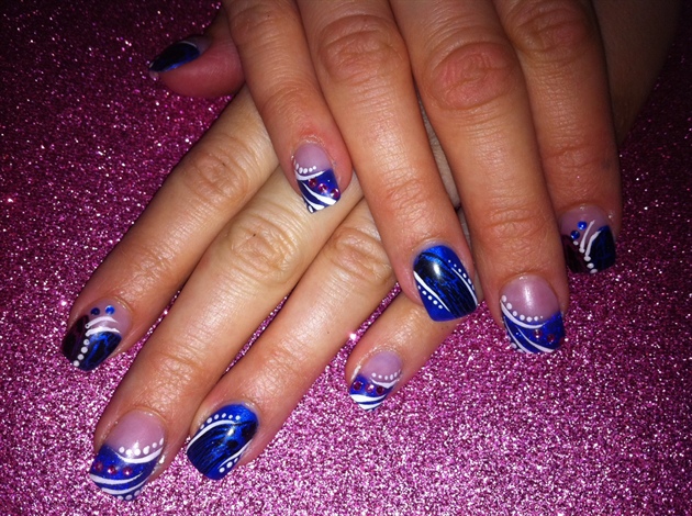 Royal Blue Nail Design