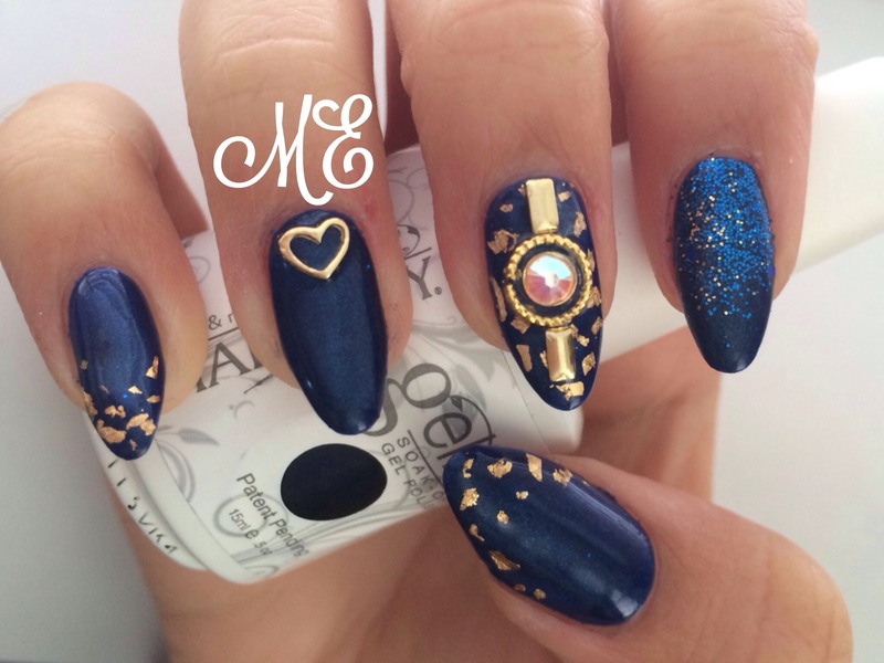 Royal Blue Stiletto Nail Designs