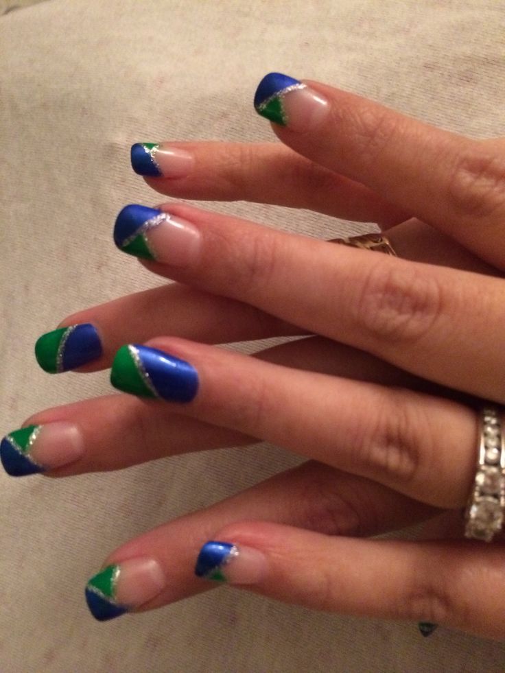 Seahawks Nail Design