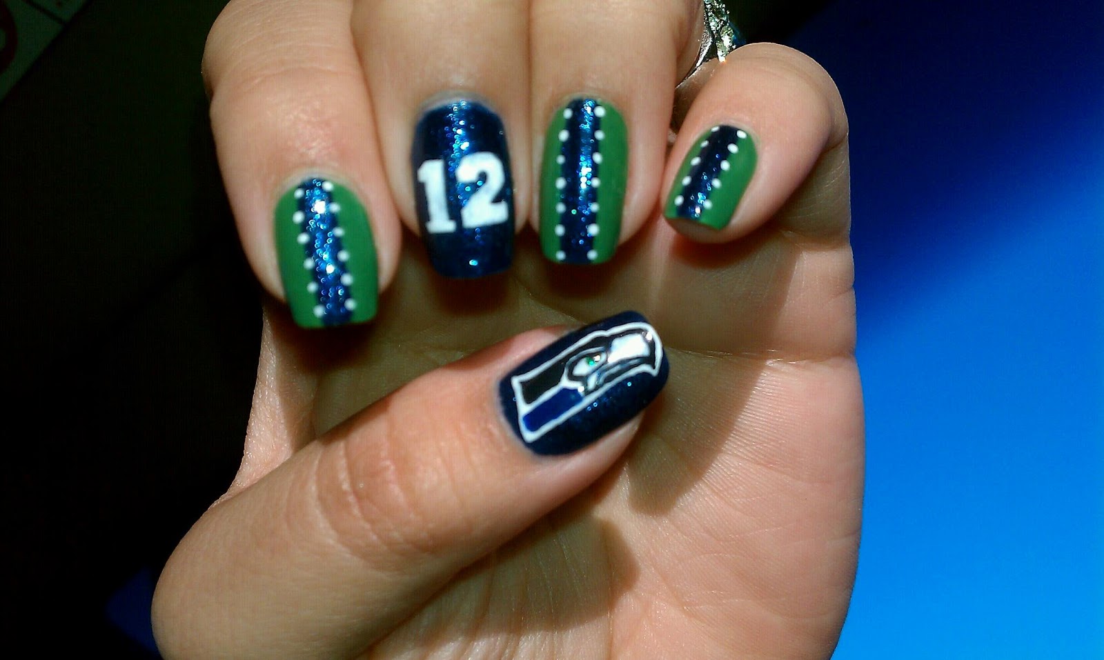 Seattle Seahawks Nails