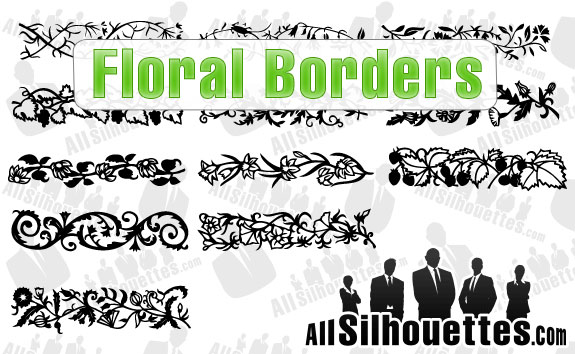 Silhouette Free Vector Borders