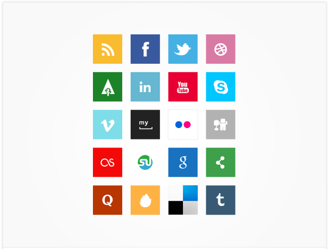 Simple Social Icon Set