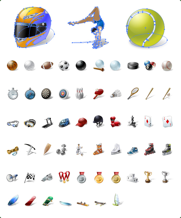 Sport Icons Vector Free