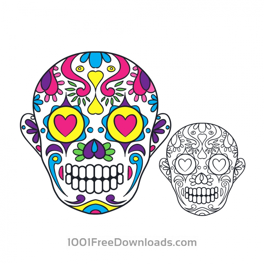 Sugar Skull Vector Free