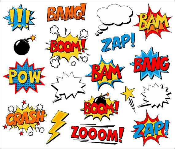 Superhero Comic Book Clip Art