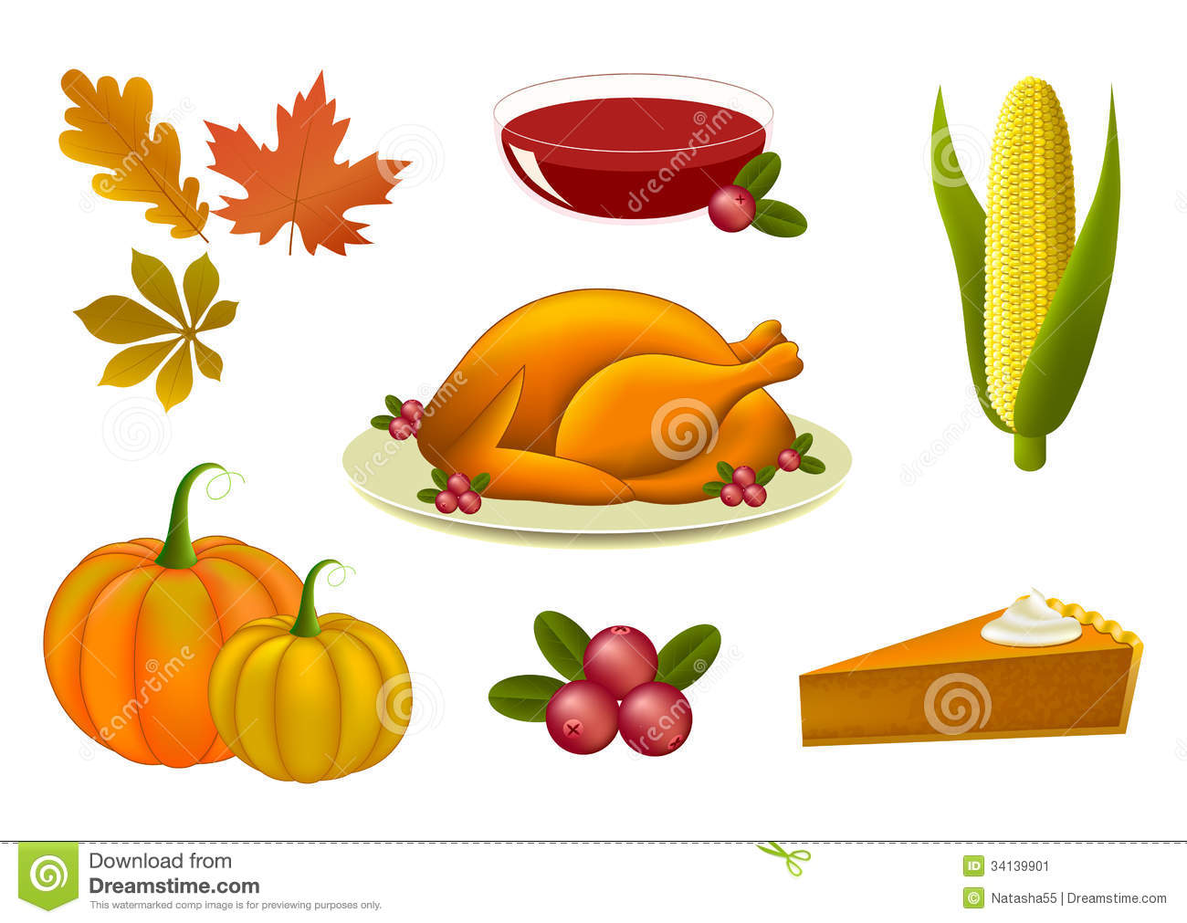 Thanksgiving Icons Symbols