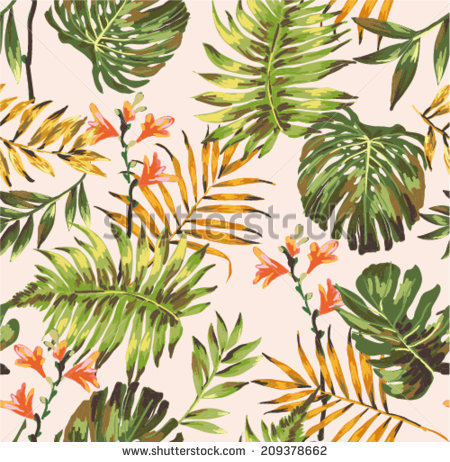 Tropical Leaf Pattern Prints