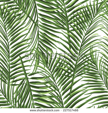 Tropical Palm Leaves Fabric