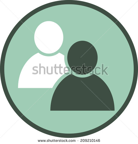 Two People Icon Vector