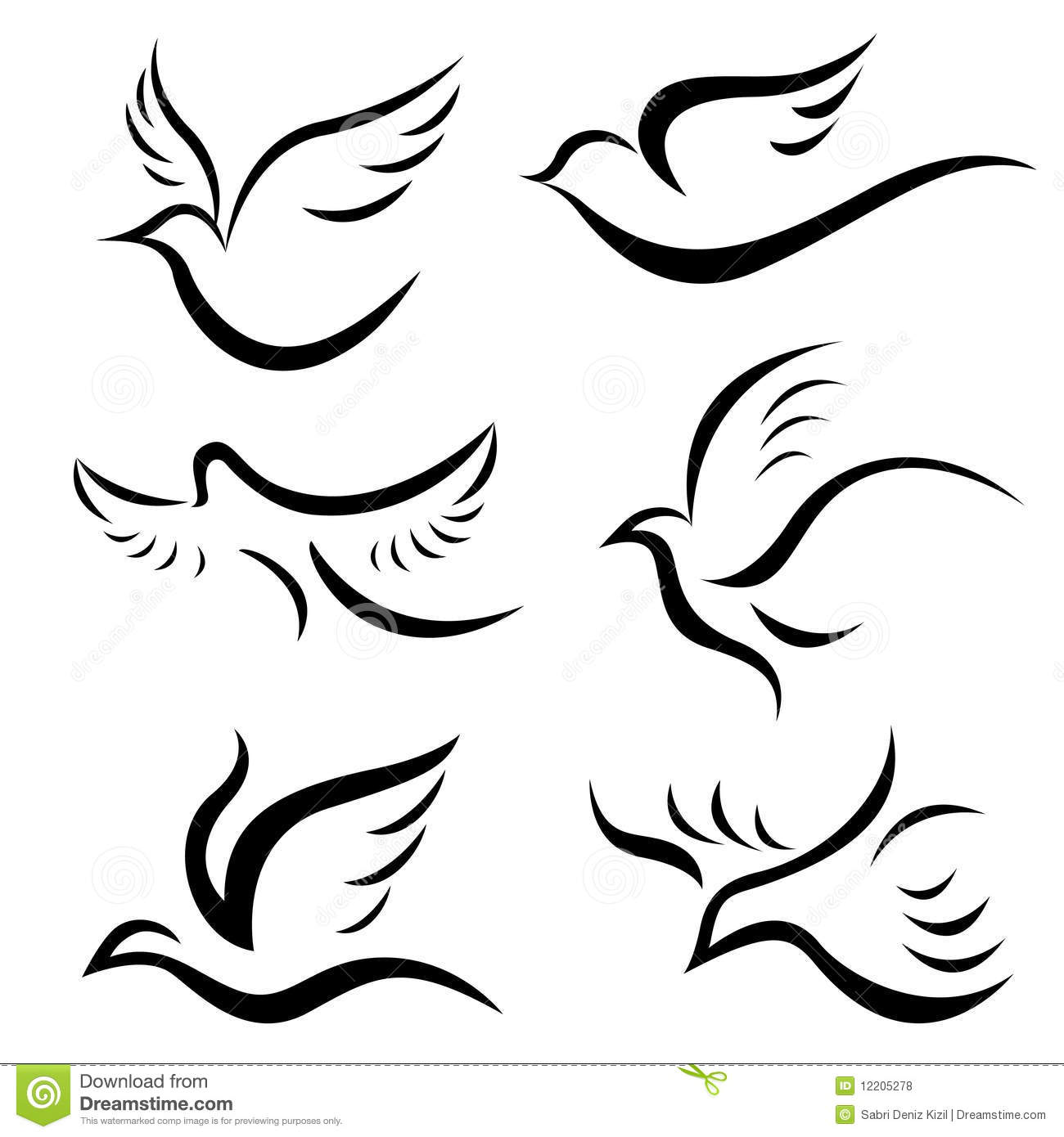 Vector Bird Tattoo Design