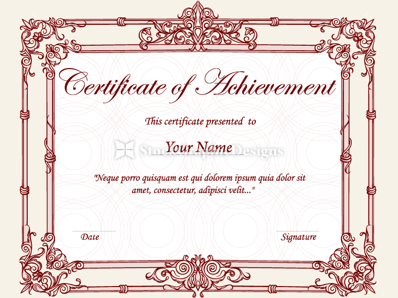 Vector Certificate Border Templates