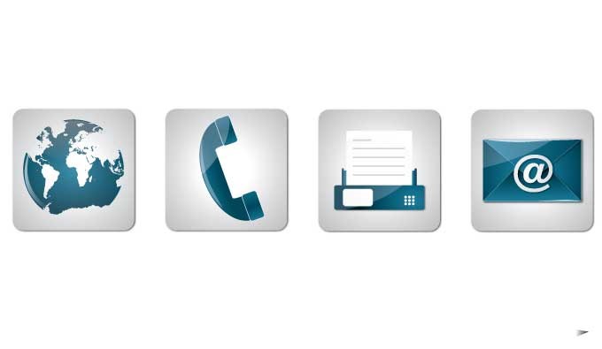 16 Phone Fax Email Icon Vector Images