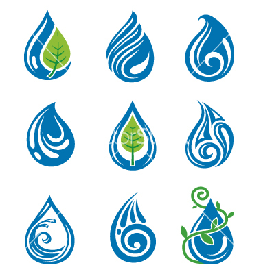 Vector Waterdrops Icons