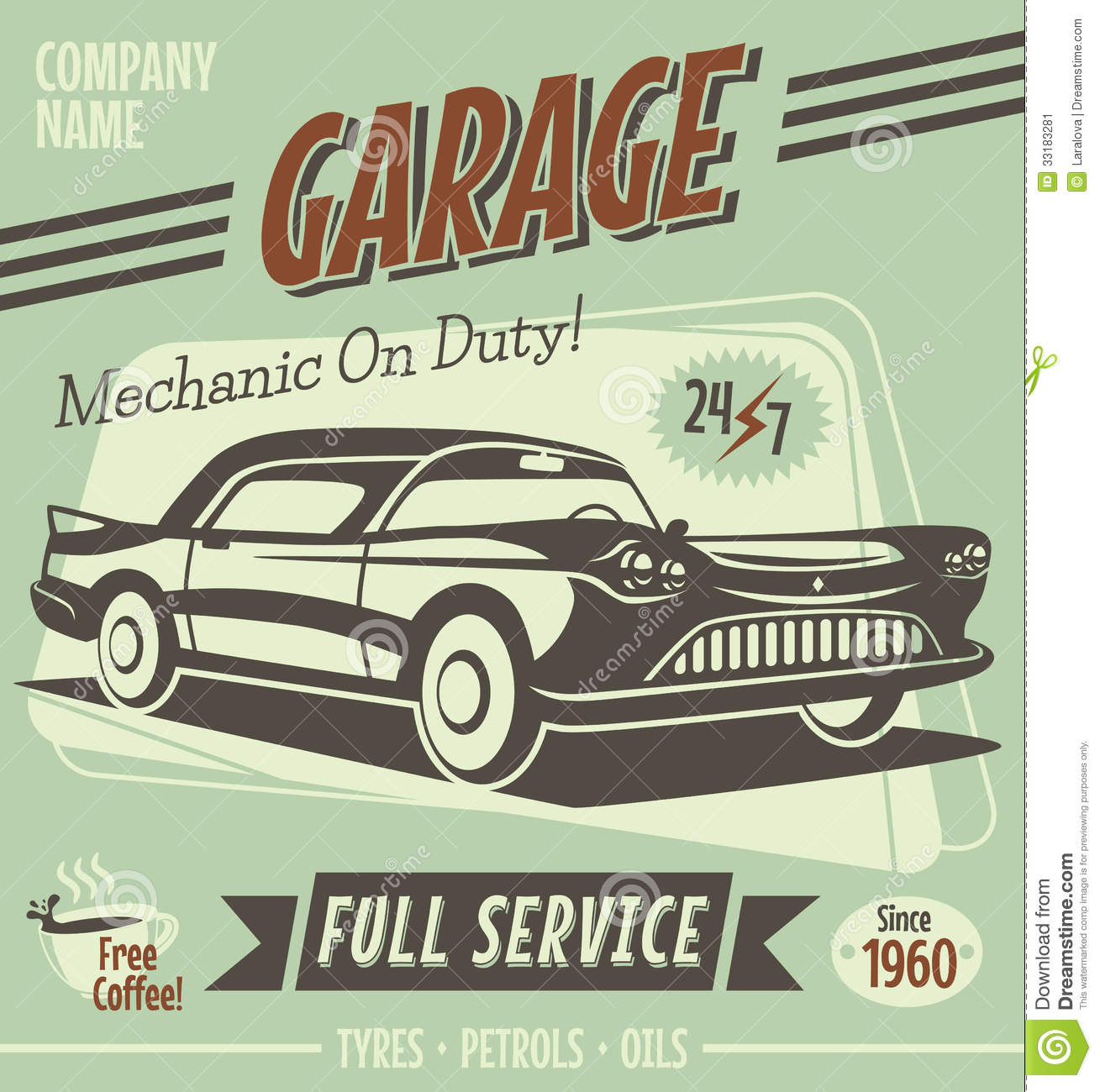 7 Vector Vintage Car Sign Images