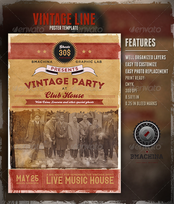 Vintage Concert Poster Template