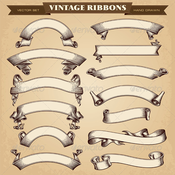 Vintage Ribbon Banner Vector